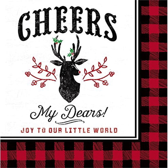 Evergreen Paper Cocktail Napkin, 20 count, Cheers My Dears