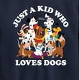thumbnail image 3 of Disney Classics - Cats & Dogs - Just A Kid Who Loves Dogs - Toddler And Youth Crewneck Fleece Sweatshirt, 3 of 5