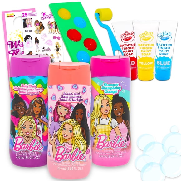 Set de baño Barbie, kit de artículos de baño y ducha para niños y niñas