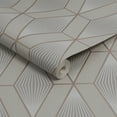 thumbnail image 3 of Glitter Diamond Geo Taupe and Rose Gold Wallpaper, 3 of 4