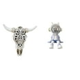 thumbnail image 1 of Escultura de pared de calavera,Estatua de resina con cabeza de vaca para decoración de pared y hogar,Figura de escritorio,Estante con estatua de astronauta para decoración de oficina y, 1 of 8