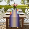 thumbnail image 4 of Table Runners 72 Inches Long Dress Scarves, Purple Ombre Farmhouse Kitchen/Dining Table Runner, Coffee Tablerunners, Modern Yellow Gradient Farmhouse Art 13x72 Inch, 4 of 9