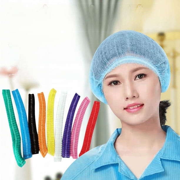 Gorro desechable de tira no tejida, a prueba de polvo, anticaída del cabello, gorro de chef, gorro con forma de hongo, gorro de red para el cabello para taller de alimentos