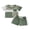 Green, variant on Loicainy Toddler Baby Boy Summer Clothes Set Contrast Color Outfits 6 9 12 18 24 Months 2T 3T 4T Crew Neck Short Sleeve Tops and Shorts