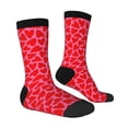 thumbnail image 2 of Goofa Red Love Heart Printed Men's Crew Socks, Soft Durable Breathable Moisture-Wicking with Odor Control Cotton socks, 2 of 9