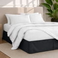 thumbnail image 3 of Bare Home Double Brushed Bed Skirt - Premium 1800 Collection - 15-inch Drop - Queen, Black, 3 of 9