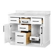 thumbnail image 3 of Ove Decors Athea 42 W x 22" D Freestanding Bathroom Vanity with Double Sink, Pure White, 3 of 15