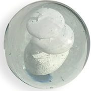WHW Crystal Clear Bubble Trio Paperweight, Handcrafted Art Glass, 3.5 inches