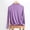 Purple, variant on NTACZA Green Tops Women Mock Neck Slim Fit Basic Undershirt Stretch Ruffle Long Sleeve Base Layer Top Women Shirt L