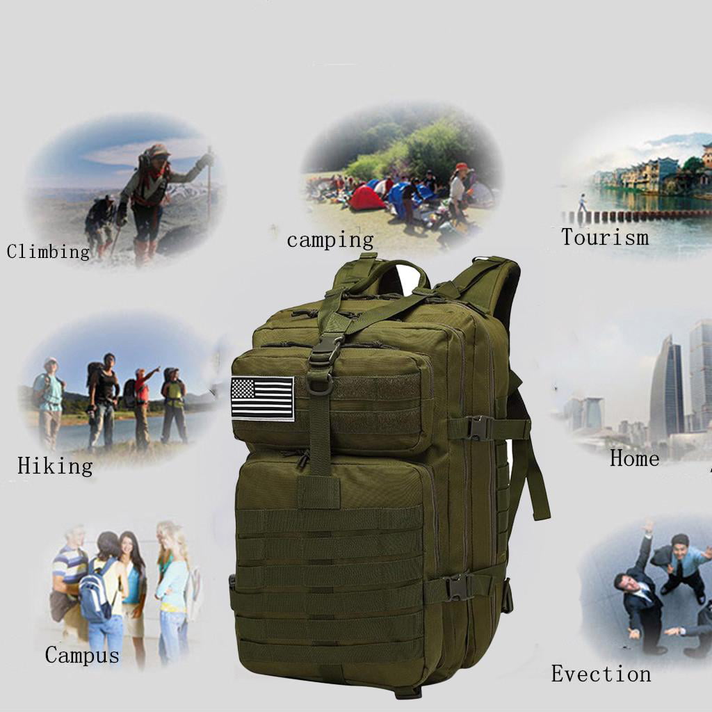 1PC Men Travel Backpack Military Outdoor Hiking Bag Climbing Rucksack 50L Nylon 