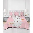 thumbnail image 3 of Halloween Twin Size Down Alternative Comforter, Lightweight Comforter Quilt Bedding Set with Pillow Shams Cartoon Cute Ghost Fall Pumpkins All Seasons Bed Comforter Duvet Insert 68"x86", 3 of 7
