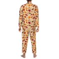 thumbnail image 7 of Salouo Autumn Leaves 2 Print Button-Front Long Sleeve Pajama Set for Men, Soft 2Pjs Men's Long Sleeve Sleepwear -XX-Large, 7 of 7