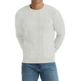 thumbnail image 3 of Iceglad Mens Sweater Crewneck Cable Knit Pullover Sweater Casual Twist Textured Sweaters, 3 of 8
