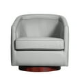 thumbnail image 5 of BizChair Traditional Polyurethane Foam Steel Swivel Armchair, Gray, 5 of 14
