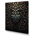 thumbnail image 2 of Designart "Eyes Of The Owl Hidden In Shadows I" Animals Owl Wall Art Living Room, 2 of 7