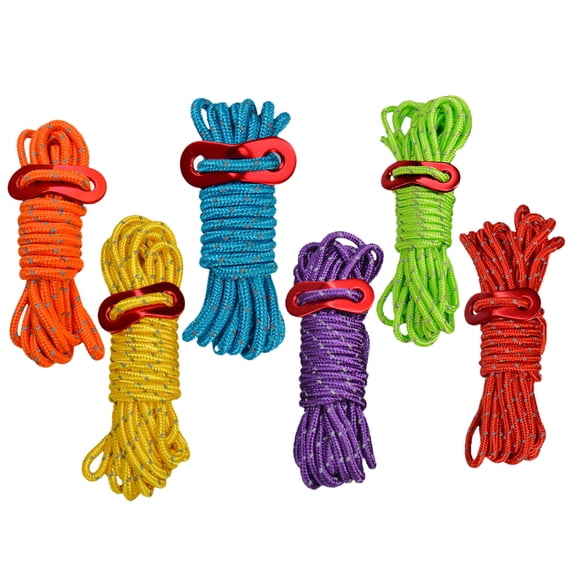Tunhigl Under $10 Outdoor Camping Tent Rope Thickened Rope Reflective Rope Pull Rope Wind Rope Buckle Set
