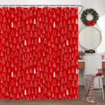 thumbnail image 1 of Rideau de Douche de Noël, Rideaux de Douche d'Hiver Rouges et Blancs avec Sapin de Noël, Rideau de Bain en Tissu Lavable Accessoires de Salle de Bain Déco avec 12 Crochets 72x72 Pouces, 1 of 6