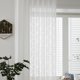 thumbnail image 4 of Cortina de ventana de gasa blanca transparente con parte superior de anillo para cocina, dormitorio yeacher 55" de ancho x 102" de largo, 4 of 7