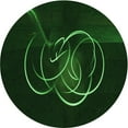 thumbnail image 1 of Ahgly Company Machine Washable Indoor Round Transitional Green Area Rugs, 7' Round, 1 of 7