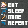 thumbnail image 3 of Instant Message - Gamer - Eat, Sleep, Mine, Repeat - Toddler & Youth Short Sleeve Graphic T-Shirt, 3 of 6