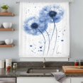 thumbnail image 5 of Blue Dandelion Sheer Curtains 63 Inches Long, Contemporary Simple Watercolor Floral Light Filering Curtains, Breathable Simi Curtain Privacy Drapes for Living Room Bedroom Window Treatment, 5 of 9