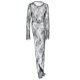 thumbnail image 4 of Vestido informal largo de encaje para mujer con dobladillo asimétrico y cuello redondo, ideal para el verano, 4 of 7