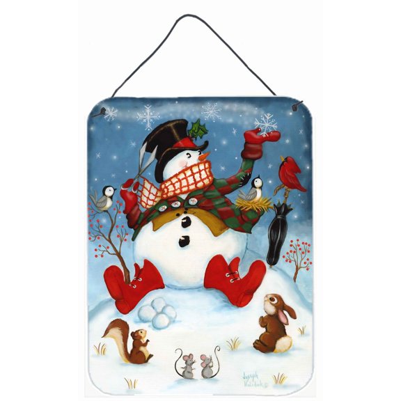 Carolines Treasures PJH3028DS1216 Snowman Snow Maker Wall or Door Hanging Prints 12x16 multicolor
