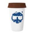 thumbnail image 1 of Blue Glasses Design Round Illustration Pattern Mug Coffee Drinking Glass Pottery Cerac Cup Lid, 1 of 3