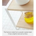 thumbnail image 4 of Yamazaki Home Two-Tier Riser, White, Steel + Wood, Supports 8.8 pounds, No Assembly, 4 of 5