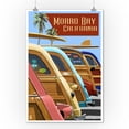 thumbnail image 1 of Morro Bay, California - Woodies Lined Up - Lantern Press Poster (9x12 Art Print, Wall Decor Travel Poster), 1 of 1