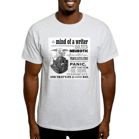 CafePress - The Mind Of A Writer T Shirt - Men's Classic Graphic T-Shirt
