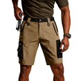 thumbnail image 2 of Migroa Men's Hiking Cargo Shorts with Zipper Pockets Lightweight Outdoor Work Camping Sport Golf Casual Travel Fishing Multipocket Brown 3Xl, 2 of 8