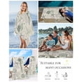thumbnail image 5 of Green Coastal Beach Towels Oversized Super Absorbent, Ocean Coral Starfish Seahorse Farmhouse Lightweight Bath Towel Quick Dry Sets For Bathroom/Pool/Rv Camping/Beach Play/Gym Room/Picnic 35"x70", 5 of 8