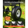 thumbnail image 3 of VEVOR Push Lawn Spreader, 12ft Spreading Width, Broadcast Spreader with 80lbs Load Capacity & 10 in All-Terrain Tires, Walk-Behind Garden & Lawn Broadcast Spreaders for Seed Fertilizer, Salt Ice Melt, 3 of 10