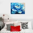 thumbnail image 5 of Nawypu  Large Flower Wall-Art for Office - Blue Floral Canvas Wall Art - Succulent Wall Decor Ready To Hang, 5 of 6
