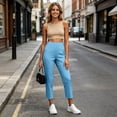 thumbnail image 3 of Guluxicc Women's Golf Pants Elastic Waist Straight Leg Long Trousers Business Casual Wear for Summer Casual Outfits, 3 of 8
