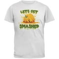 thumbnail image 1 of Halloween Pumpkin Lets Get Smashed White Adult T-Shirt, 1 of 1