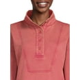 thumbnail image 4 of Time And Tru Women's Placket Pullover Top, 4 of 5