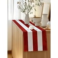 thumbnail image 5 of Table Runner 90 Inches Long for Kitchen Dining, Puerto Rico Flag Dresser Scarf Farmhouse, Dining Table Decorations for Wedding/Parties, Palm Leaf Botanical Red Striped Blue Star 13 x 90 In, 5 of 9