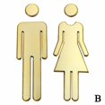 thumbnail image 5 of Bathroom Restroom Loo Woman&Man 3D Toilet Sign WC Sticker Door Plaque Hot V5D2, 5 of 9