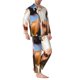 thumbnail image 2 of Balery Blue Sky Meadow Cute Cow Pijama para Hombre de Dos Piezas con Manga Larga, Conjunto de Dormir y Descanso Suave con Bolsillos-Small, 2 of 7