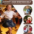 thumbnail image 6 of JASGOOD Kids Western Belt for Boys Girls Removable Buckle and Adjustable Embossed Leather Cowboy Cowgirls Belts, 6 of 8