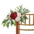 thumbnail image 2 of Respaldo de silla de decoración de flores Decorativo artificial Arreglo floral Decoración de seda para boda Cumpleaños al, 2 of 9