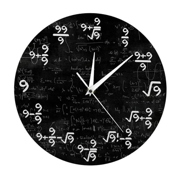 Reloj de pared de matemáticas único Zulema Reloj de arte de ecuaciones 12 pulgadas