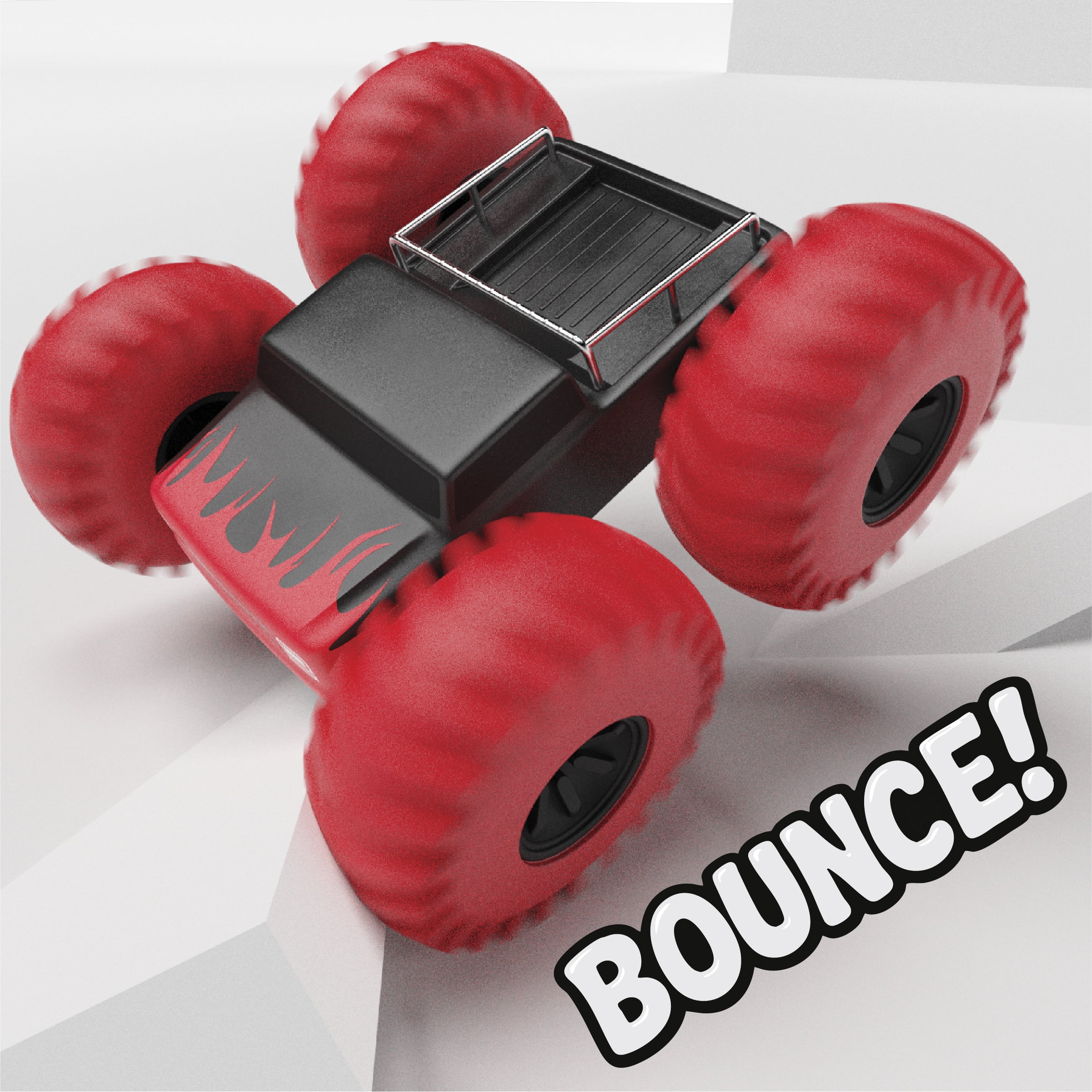 Sharper Image Bounce Buggy RC Stunt Car, Black, Inflatable Tires, 2.4GHz Remote, High-Speed Flips & Auto Stunts