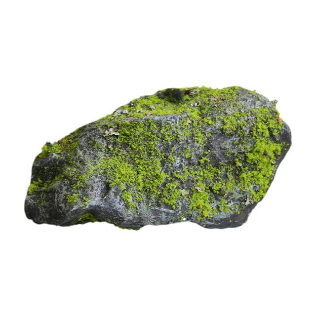 Rocas de artificiales, piedras cubiertas de verde falso, piedra flocada fácil de usar para arreglos florales, manualidades de bricolaje en Estilo B
