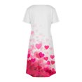 thumbnail image 5 of GaThRRgYP Women's Summer Dress-Round Neck Short Sleeves,Women's Fashion Summer Print Short-sleeved V-neck Casual Dress Hot Pink XXL, 5 of 8