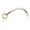 Clear, variant on | Hypoallergenic | Golden Titanium Bezel Crystal Nose Jewelry | Best Choice For Sensitive Skin