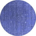 thumbnail image 1 of Ahgly Company Indoor Round Oriental Blue Industrial Area Rugs, 7' Round, 1 of 4