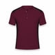 thumbnail image 4 of Ceisia Men's Slim Fit Short Sleeve Henley Shirt Waffle Knit Contrast Panel Casual T-shirt Wine XL Gifts, 4 of 6